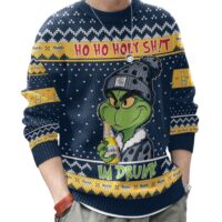 Hooktab Modelo Ho Ho Holy Sh!t I'm Drunk Grinch Ugly Christmas Sweater