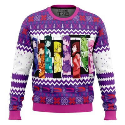 Monogatari Girls Bakemonogatari Ugly Christmas Sweater