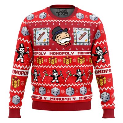 Monopoly Board Games Ugly Christmas Sweater