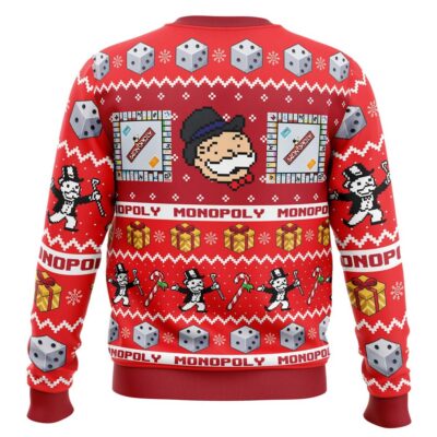 Hooktab Monopoly Board Games Ugly Christmas Sweater