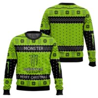 Hooktab Monster Energy Drinks Ugly Christmas Sweater