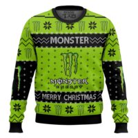 Hooktab Monster Energy Drinks Ugly Christmas Sweater