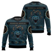 Hooktab Monster Manual Dungeons & Dragons Ugly Christmas Sweater