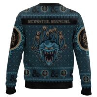 Hooktab Monster Manual Dungeons & Dragons Ugly Christmas Sweater