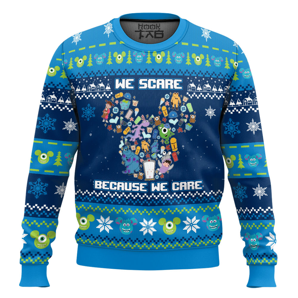 Hooktab Monsters Inc Ugly Christmas Sweater Hooktab Monsters Inc Ugly Christmas Sweater