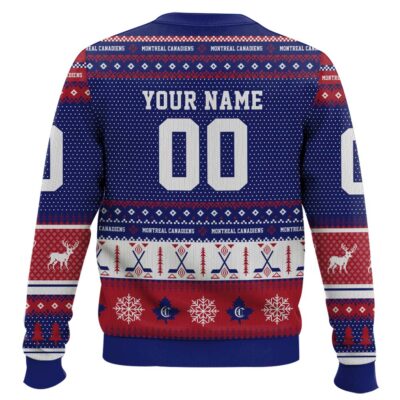 Hooktab Montreal Canadiens – Custom Name And Number Ugly Sweater