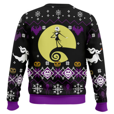 Hooktab Moonlight Jack Skellington Ugly Christmas Sweater