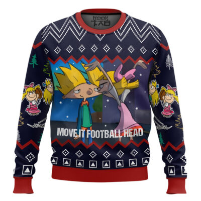 Move It Football Head Hey Arnold! Ugly Christmas Sweater