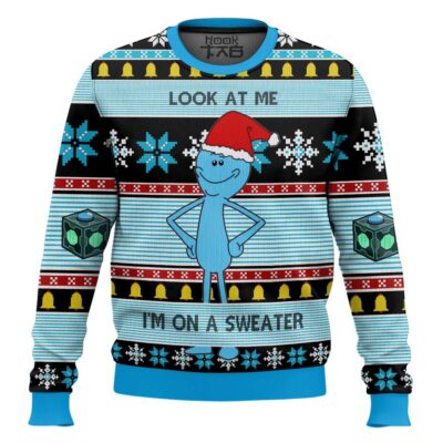 Mr. Meeseeks Look At Me Rick And Morty Ugly Christmas Sweater