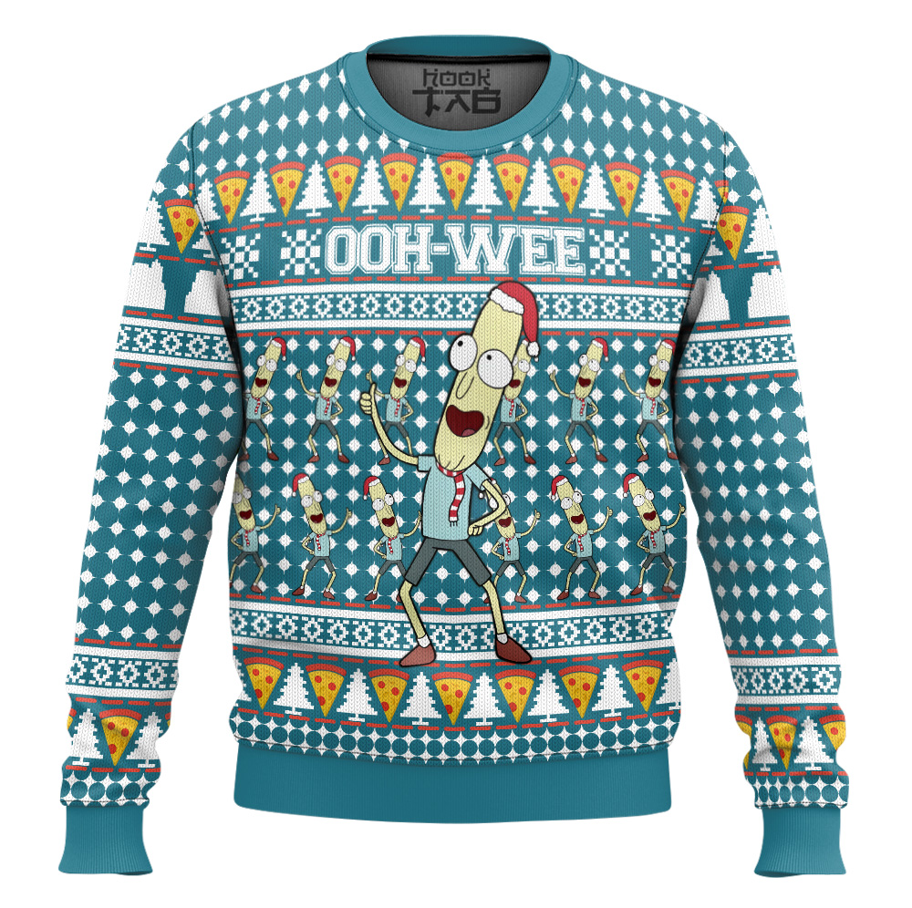Hooktab Mr. Poopybutthole Ohh Wee Rick And Morty Ugly Christmas Sweater Hooktab Mr. Poopybutthole Ohh Wee Rick And Morty Ugly Christmas Sweater