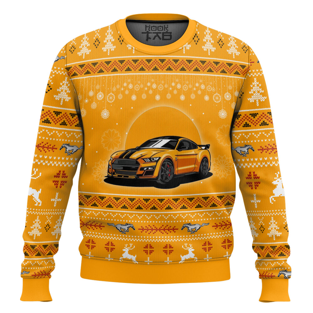 Hooktab Mustang Shelby GT350 Ugly Christmas Sweater Hooktab Mustang Shelby GT350 Ugly Christmas Sweater