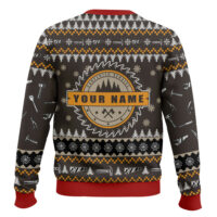 Hooktab My Dad Is The Best Carpenter - Custom Name Ugly Christmas Sweater