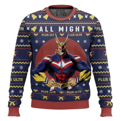 My Hero Academia All Might Plus Ultra Ugly Christmas Sweater