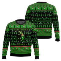 Hooktab My Patronus Is The Grinch Ugly Christmas Sweater