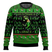 Hooktab My Patronus Is The Grinch Ugly Christmas Sweater