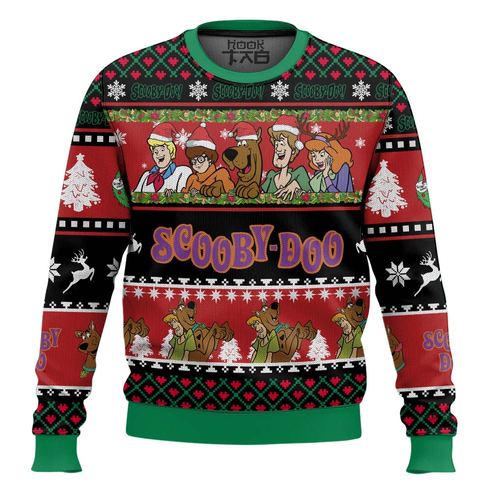 Hooktab Mystery Inc Scooby-doo Ugly Christmas Sweater Hooktab Mystery Inc Scooby-doo Ugly Christmas Sweater