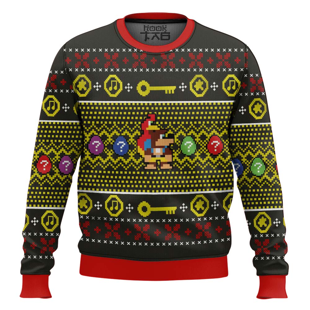 Hooktab N64 Banjo-Kazooie Ugly Christmas Sweater Hooktab N64 Banjo-Kazooie Ugly Christmas Sweater