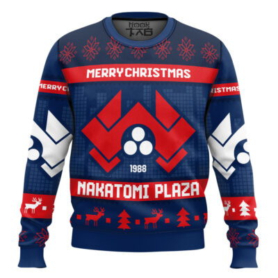 Nakatomi Plaza Die Hard Ugly Christmas Sweater