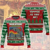 Hooktab Nakatomi Video Game Cartridge Die Hard Ugly Christmas Sweater