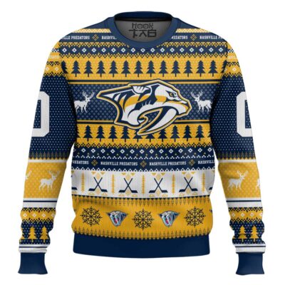 Nashville Predators - Custom Name And Number Ugly Sweater