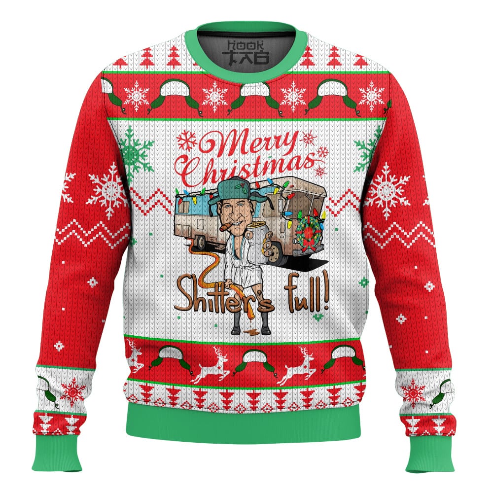 Hooktab National Lampoon's Christmas Vacation Shitters Full Ugly Christmas Sweater Hooktab National Lampoon's Christmas Vacation Shitters Full Ugly Christmas Sweater