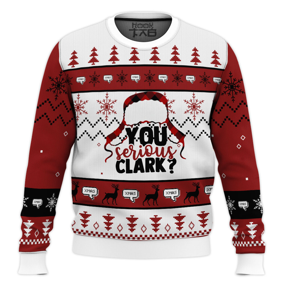 Hooktab National Lampoon's Vacation You Serious Clark Ugly Christmas Sweater Hooktab National Lampoon's Vacation You Serious Clark Ugly Christmas Sweater