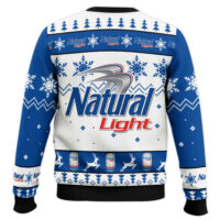Hooktab Natural Light American Beer Ugly Christmas Sweater