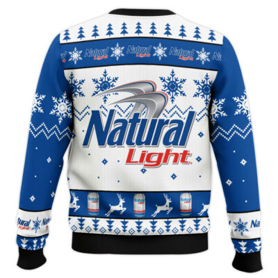 Hooktab Natural Light American Beer Ugly Christmas Sweater