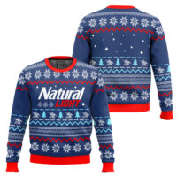 Hooktab Natural Light American Lager Ugly Christmas Sweater