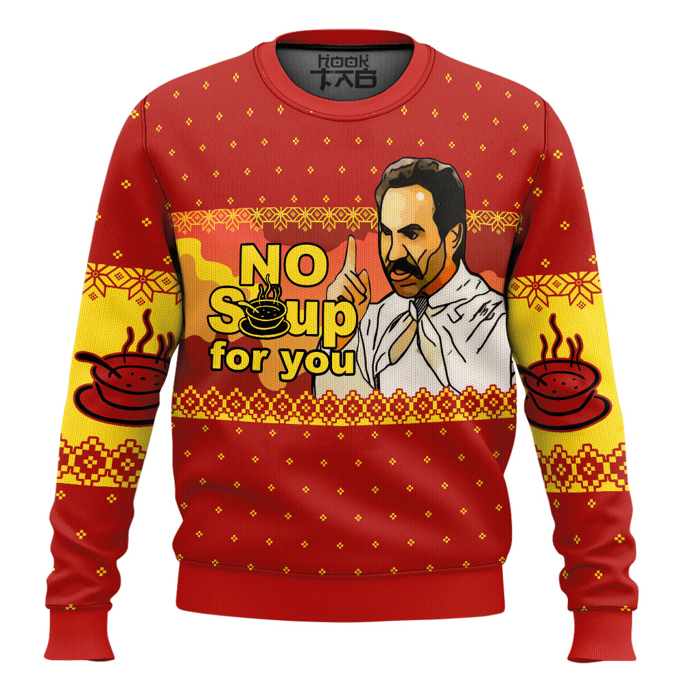 Hooktab Nazi No Soup For You Seinfeld Ugly Christmas Sweater Hooktab Nazi No Soup For You Seinfeld Ugly Christmas Sweater