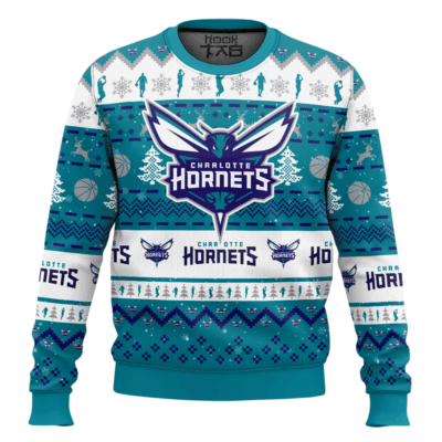 NBA Charlotte Hornets Custom Name And Number Ugly Christmas Sweater