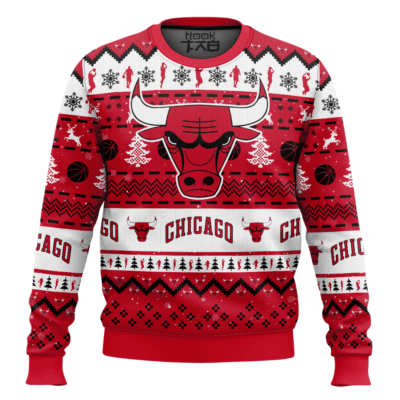 NBA Chicago Bulls Custom Name And Number Ugly Christmas Sweater