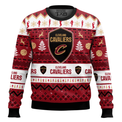 NBA Cleveland Cavaliers Custom Name And Number Ugly Christmas Sweater