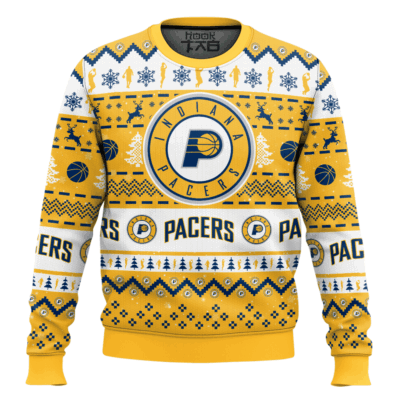 NBA Indiana Pacers Custom Name And Number Ugly Christmas Sweater