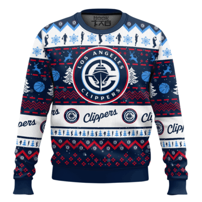 NBA Los Angeles Clippers Custom Name And Number Ugly Christmas Sweater