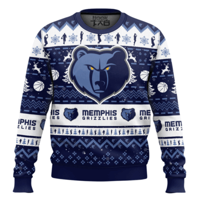 NBA Memphis Grizzlies Custom Name And Number Ugly Christmas Sweater
