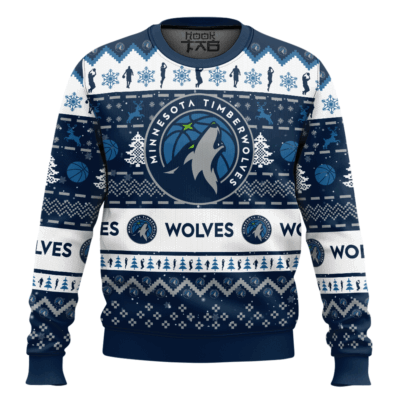 NBA Minnesota Timberwolves Custom Name And Number Ugly Christmas Sweater