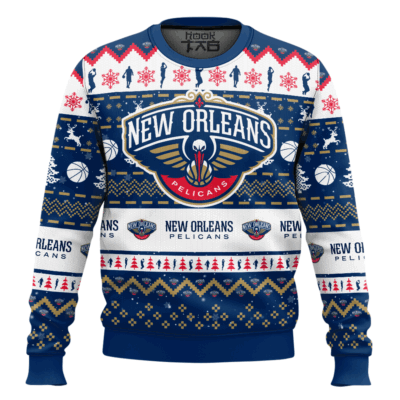 NBA New Orleans Pelicans Custom Name And Number Ugly Christmas Sweater