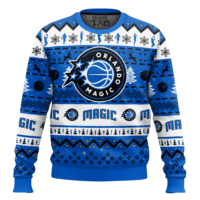 Hooktab NBA Orlando Magic Custom Name And Number Ugly Christmas Sweater