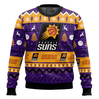 NBA Phoenix Suns Custom Name And Number Ugly Christmas Sweater