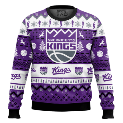 NBA Sacramento Kings Custom Name And Number Ugly Christmas Sweater