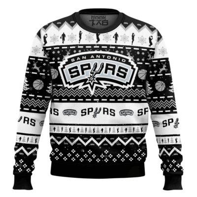 NBA San Antonio Spurs Custom Name And Number Ugly Christmas Sweater