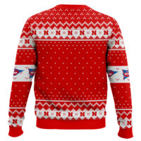 Hooktab Nebraska Cornhuskers - Custom Name And Number Ugly Christmas Sweater