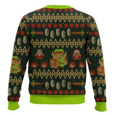 Hooktab NES Zelda Adventure Of Link Ugly Christmas Sweater
