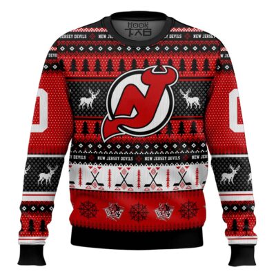 New Jersey Devils - Custom Name And Number Ugly Sweater