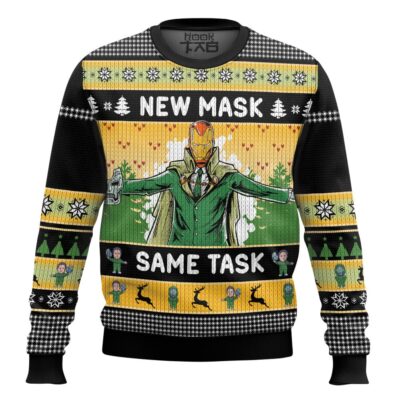 New Mask Same Task Iron Man Ugly Christmas Sweater