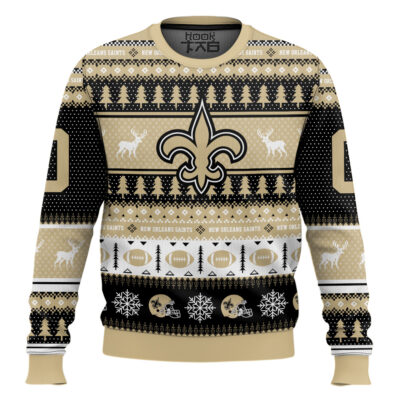 New Orleans Saints - Custom Name And Number Ugly Sweater