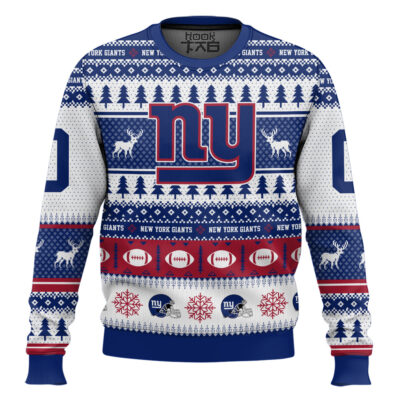 New York Giants - Custom Name And Number Ugly Sweater