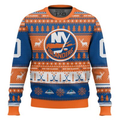 New York Islanders - Custom Name And Number Ugly Sweater