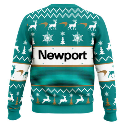 Hooktab Newport Cigarettes Ugly Christmas Sweater